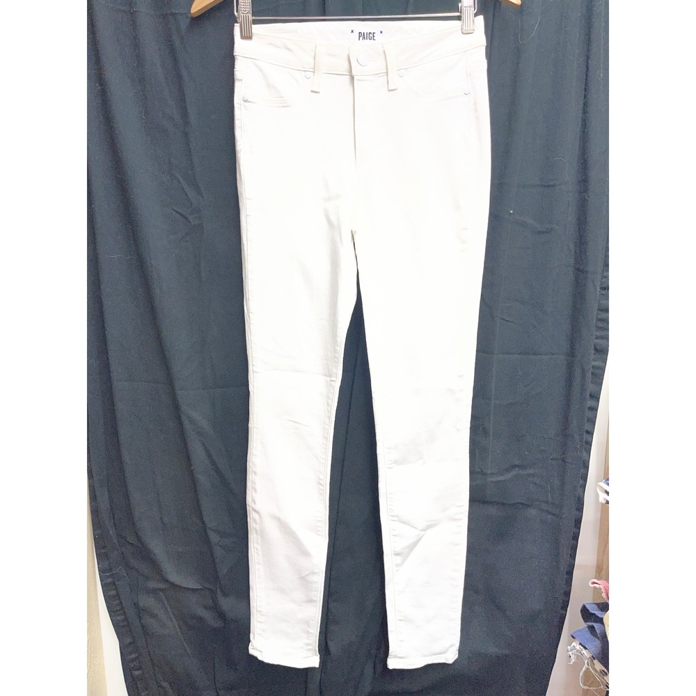 Paige‎ Hoxton Ultra Skinny Jeans Womens 26 White High Rise Stretch Denim Pants